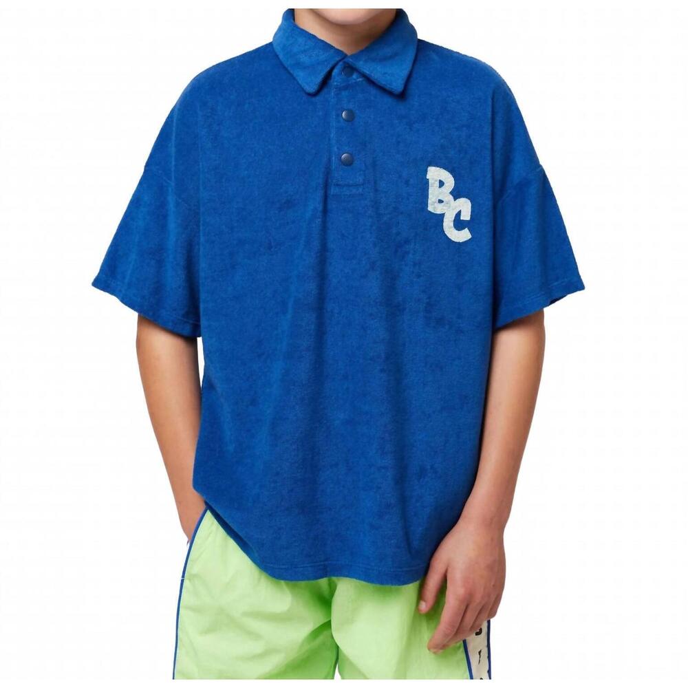 NEW BOBO CHOSES terry polo shirt in blue